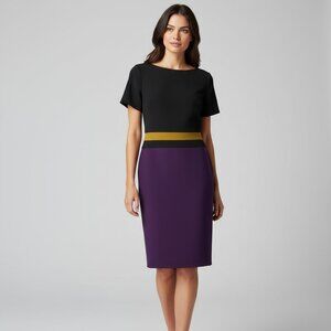 Jones Wear Day to Dinner black combo dress.